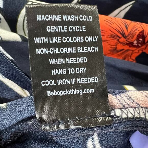 Gypsies & Moondust Jumpsuit XL Navy Blue Floral Lace Up Wide Leg Boho Resort NEW - Picture 16 of 16